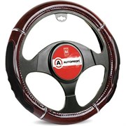 Оплетка руля AUTOPROFI GL-1025 RD.WOOD M