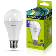 Электрическая светодиодная лампа Ergolux LED-A65-20W-E27-6K ЛОН