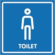 Наклейка Контур Лайн Туалет мужской