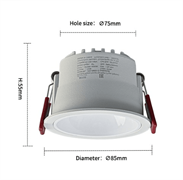 ZXS-GMSD-12 Светильник MSR MISSILER COB antiglare waterproof spotlight ZXS-GMSD-W12