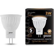 Лампа GAUSS LED D35*45 3W MR11 GU4 2700K