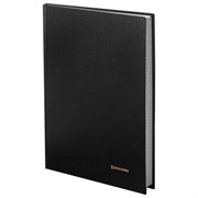 Книга учета 96 л., клетка, твердая, бумвинил, блок офсет, А4 200х290 мм, BRAUBERG, черная, 130223