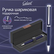 Ручка подарочная шариковая GALANT "Ricardo", корпус темно-синий, детали серебро, узел 0,7 мм, линия письма 0,5 мм, синяя, 144168