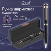 Ручка подарочная шариковая GALANT "Bernini", корпус черный, детали золото, узел 0,7 мм, линия письма 0,5 мм, синяя, 144177