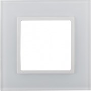 Рамка для розеток и выключателей ЭРА Elegance 14510101 на 1 пост, стекло, Elegance, белыйбелый