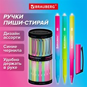 Ручка стираемая гелевая BRAUBERG "Grade", СИНЯЯ, soft-touch, узел 0,7 мм, линия письма 0,5 мм, 144208