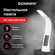 Настольная лампа-светильник SONNEN SM-01W на подставке, LCD-экран, СВЕТОДИОДНАЯ, 5 Вт, белый, 238233 Настольная лампа-светильник SONNEN SM-01W на подставке, LCD-экран, СВЕТОДИОДНАЯ, 5 Вт, белый, 238233