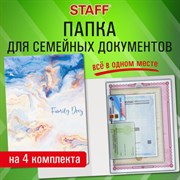 Папка-органайзер семейная для 4-х комплектов документов "Marble 2", А4, цветной принт, STAFF, 238341 Папка-органайзер семейная для 4-х комплектов документов "Marble 2", А4, цветной принт, STAFF, 238341