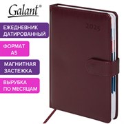 Ежедневник датированный 2025 А5 148х218 мм GALANT "Ritter", под кожу, бордовый, 115718