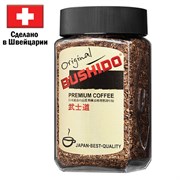 Кофе растворимый BUSHIDO "Original" 100 г, стеклянная банка, сублимированный, ШВЕЙЦАРИЯ, 1004