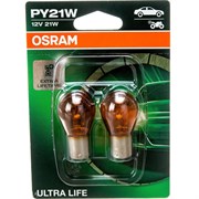 Автолампа OSRAM PY21W BAU15s YELLOW ULTRA LIFE 12V /1/10/50