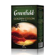 Чай листовой GREENFIELD "Golden Ceylon ОРА" черный цейлонский крупнолистовой 100 г, 0351