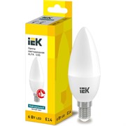 Лампа IEK LED ALFA C35 свеча 6Вт 230В 4000К E14