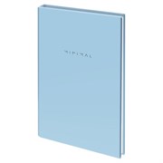 Блокнот МАЛЫЙ ФОРМАТ 110х147 мм, А6, 80 л., твердый, клетка, BRAUBERG "Minimal", голубой, 116450