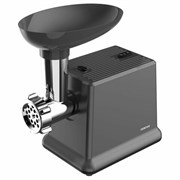 Мясорубка CENTEK CT-1624, 2000 Вт, производительность 2 кг/мин, 4 насадки, реверс, черный