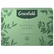 Чай GREENFIELD "Natural Tisane", ассорти 6 вкусов, НАБОР 30 пакетиков, 1844-10