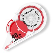 Корректирующая лента BRAUBERG EXTRA LENGTH, 5 мм х 40 м, механизм перемотки, корпус прозрачный, блистер, 272502
