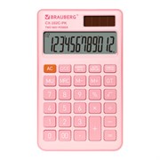 Калькулятор карманный BRAUBERG CX-102C-PK (76x126 мм), 12 разрядов, двойное питание, РОЗОВЫЙ, 272650 Калькулятор карманный BRAUBERG CX-102C-PK (76x126 мм), 12 разрядов, двойное питание, РОЗОВЫЙ, 272650