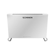Обогреватель-конвектор SONNEN ONYX-1000.1, 1000 Вт, Х-образный нагревательный элемент, белый, сделано в России, 457629