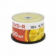 Диски DVD-R MIREX, 4,7 Гб, 16x, Cake Box (упаковка на шпиле), КОМПЛЕКТ 50 шт., UL130003A1B