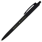 Ручка шариковая автоматическая BRUNO VISCONTI "SlimClick Black", СИНЯЯ, черный корпус, узел 0,5 мм, линия 0,4 мм, 20-0073
