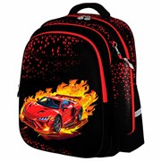 Рюкзак BRAUBERG KIDS MIND с пеналом в комплекте, 2 отделения, "Fiery Road", 40х28х18 см, 273177