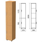 Шкаф закрытый "Монолит", 370х390х2050 мм, цвет бук бавария (КОМПЛЕКТ)