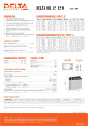 Аккумуляторная батарея DELTA BATTERY HRL 12-12 X