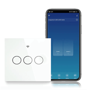 Выключатель сенсорный (трехклавишный) Moes ZigBee Smart Switch белый модели ZTS-EU