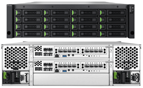 XS5316D-EU, SAN, Dual CTRL, Intel 8core Xeon, DDR4 32G, 10GbE SFP+8, 3U16, GBIC4, rail kit