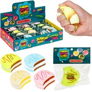 Игрушка-антистресс "КРУТОЙ ЗАМЕС. ЗАЛИПЛЮЩ. МАКАРОШКА", 8х7,5х2,5 см, ассорти, 1TOY, Т25994