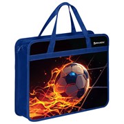 Папка на молнии с ручками BRAUBERG А4, 1 отделение, пластик, 80 мм, "Burning ball", 273373