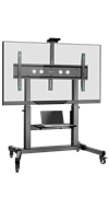 ONKRON мобильная стойка для ТВ 50"-100", макс 120кг, наклонная, чёрная TS1991