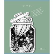 Тетрадь А5 48 л., ПЗБМ скоба, клетка, Soft-Touch, брайль, "Внутренний мир" (микс в спайке), 23409