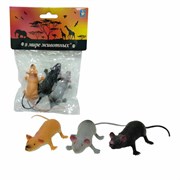 Игровой набор Фигурки животных "Крыски", 7 см, "В мире животных", 3 вида, 1TOY, Т10492