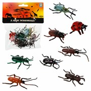 Игровой набор Фигурки животных "Насекомые", 5 см, "В мире животных", 8 видов, 1TOY, Т10499