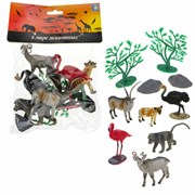 Игровой набор Фигурки животных "Животные Африки", 10 см, "В мире животных", 10 видов, 1TOY, Т53855