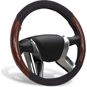 Оплетка на руль WOODEN винил, вставки перфорированные, M, дерево AZARD GROUP OPLA0140