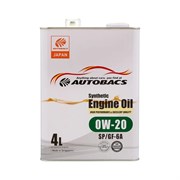 Моторное масло AUTOBACS 0w-20 engine oil synthetic api sp ilsac gf-6, 4л