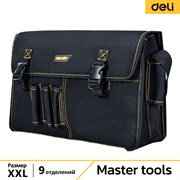 Сумка-планшет для инструментов Deli DL-P8 450x150x290мм, 8 карманов, плечевой ремень, ткань Канвас