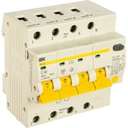 Дифференциальный автомат IEK АД-14 4п, 40А, C, 300мА
