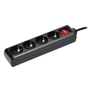 Удлинитель IEK у04к 4 места с/з 5м 3x1мм2 16а 250в чер.