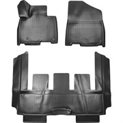 Салонные коврики для Kia Carnival IV 3D (2020) (1, 2 ряд 7-ми местная версия) UNIDEC NPA10-C43-032