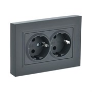 Двухместная розетка IEK Brite рс12-3-брг