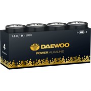 Алкалиновая батарейка Daewoo LR20 Power Alkaline Pack-4