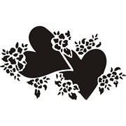 Виниловый трафарет STMDECOR Поющие сердца