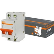Автомат TDM ВА47-63 2Р, 10 А, 4,5 кА, С
