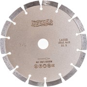 Сегментный алмазный диск по бетону MESSER 180D-2.4T-10W-14S-22.2