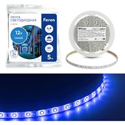 Светодиодная лента LED FERON LS604 60SMD 2835 4.8Вт/м 5м IP65 12V синий