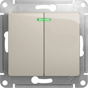 Двухклавишный выключатель Systeme Electric Glossa